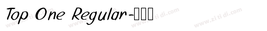 Top One Regular字体转换 Top One Regular字体转换